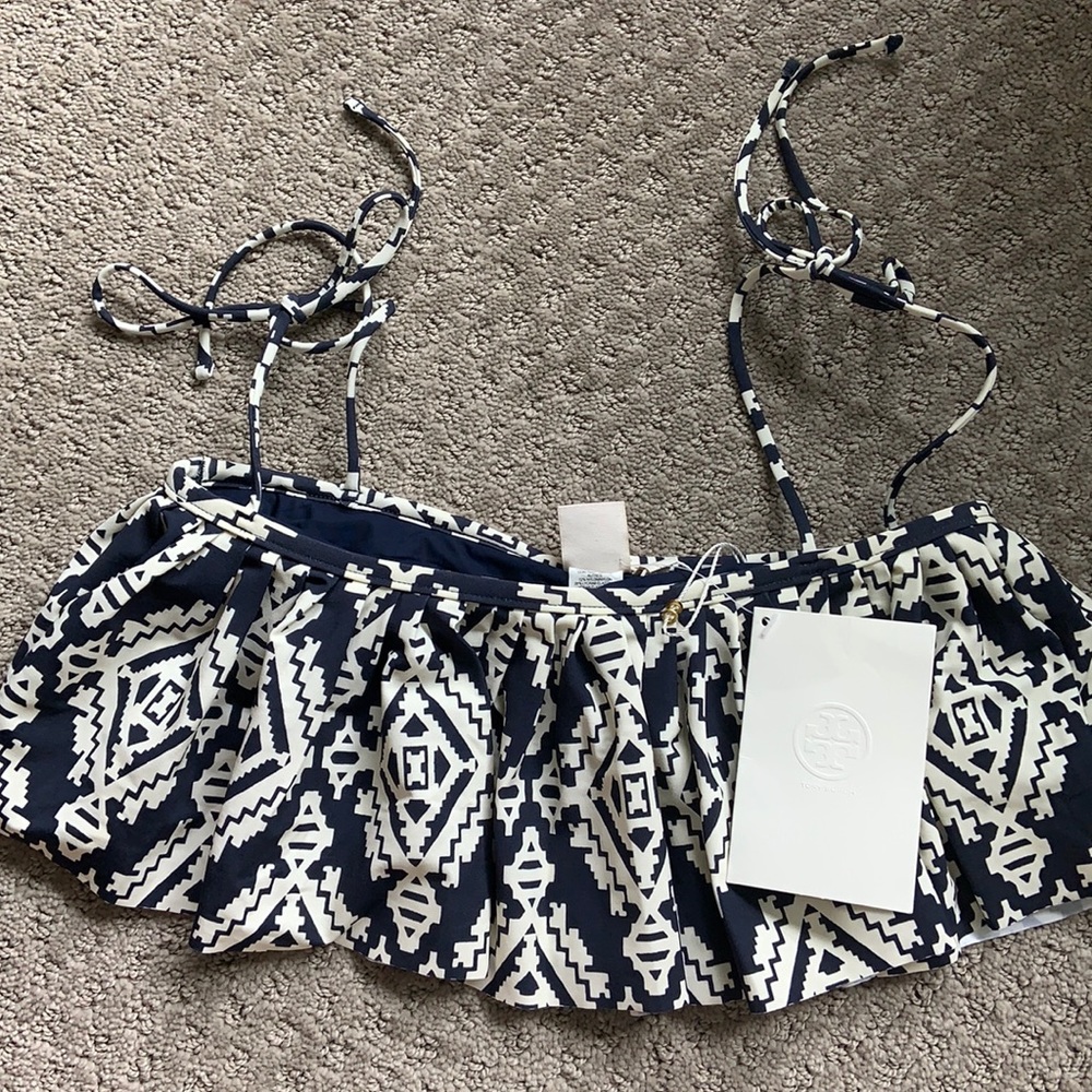 Tory Burch flouncy bikini top NWT